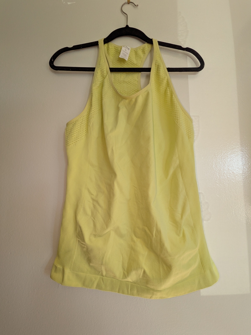 Light Yellow Racerback Tank Top - Breathable Active Layer